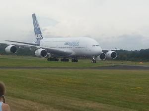 Airbus A380 on ground Farnborough 2014