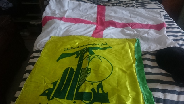 St George and Hizb flags
